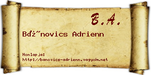 Bánovics Adrienn névjegykártya